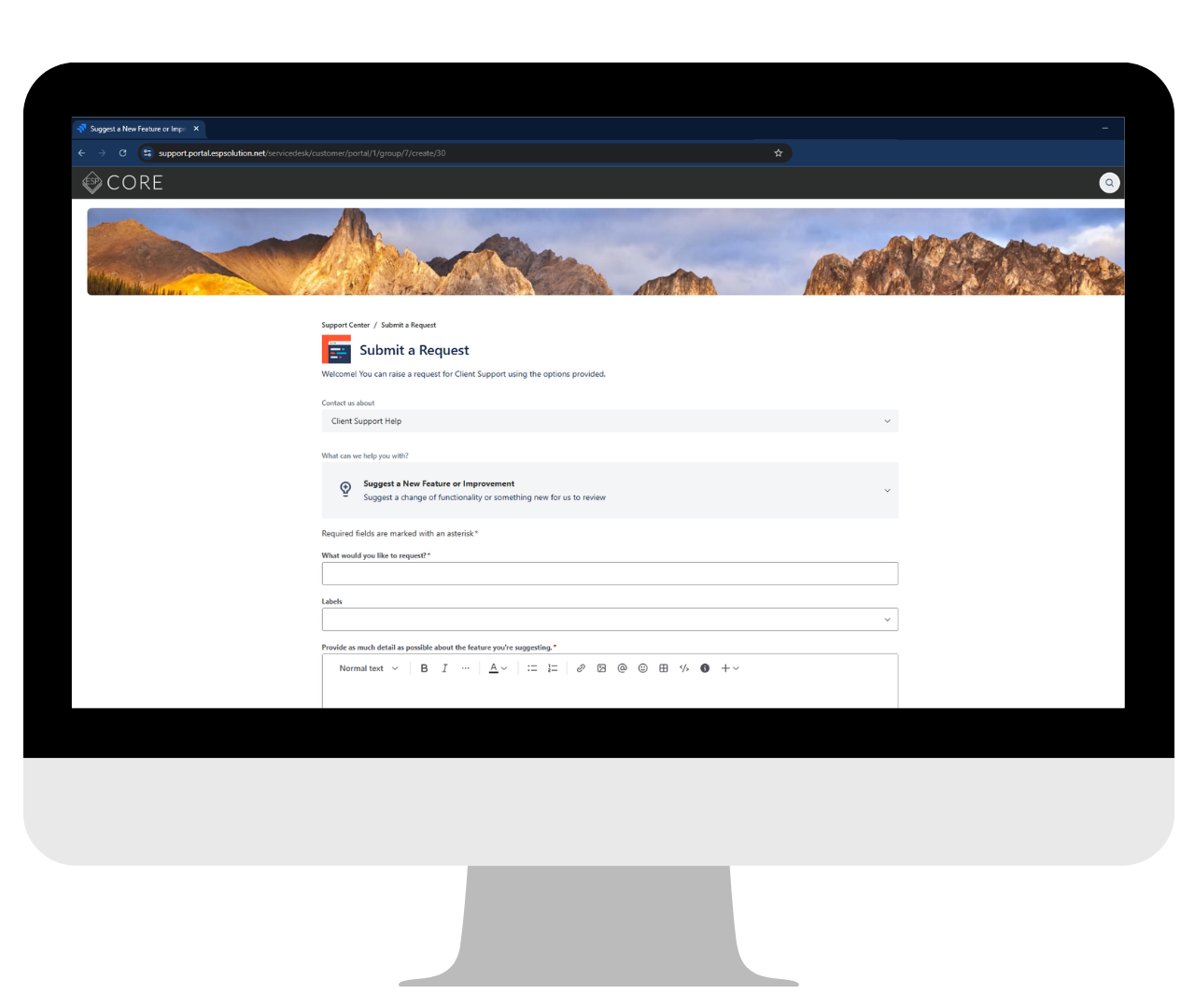 Submit a Request Mockup Philip Steigleder