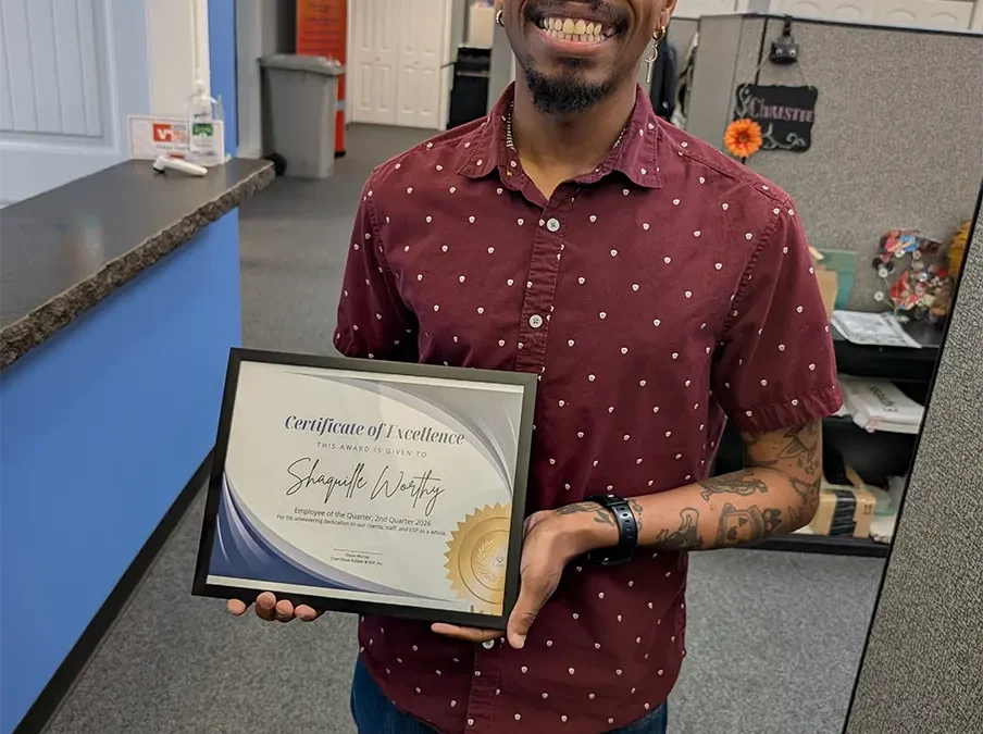 Shaquille Worthy Q2 Employee of the Quarter
